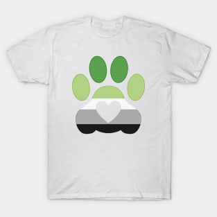 Pride Paw: Aromantic Pride T-Shirt